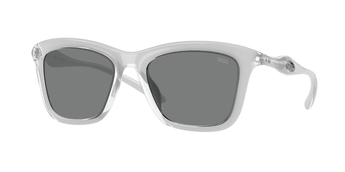 Diesel DL3008U 202987, Clear frame, Dark Grey Mirror lenses