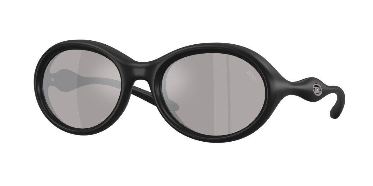 Diesel DL3009U 20026G, Black frame, Solid Light Grey Mirror lenses