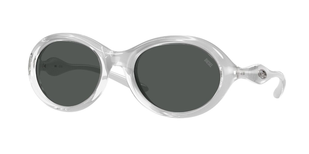 Diesel DL3009U 202987, Clear frame, Dark Grey lenses