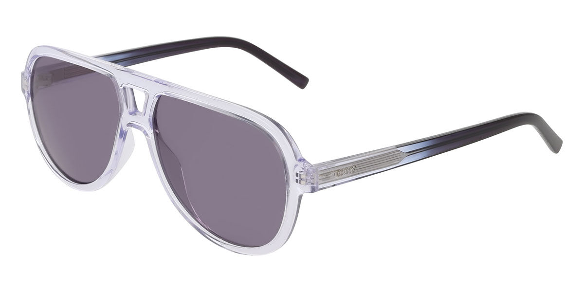 DKNY DK556S 000, Clear frame, Grey lenses