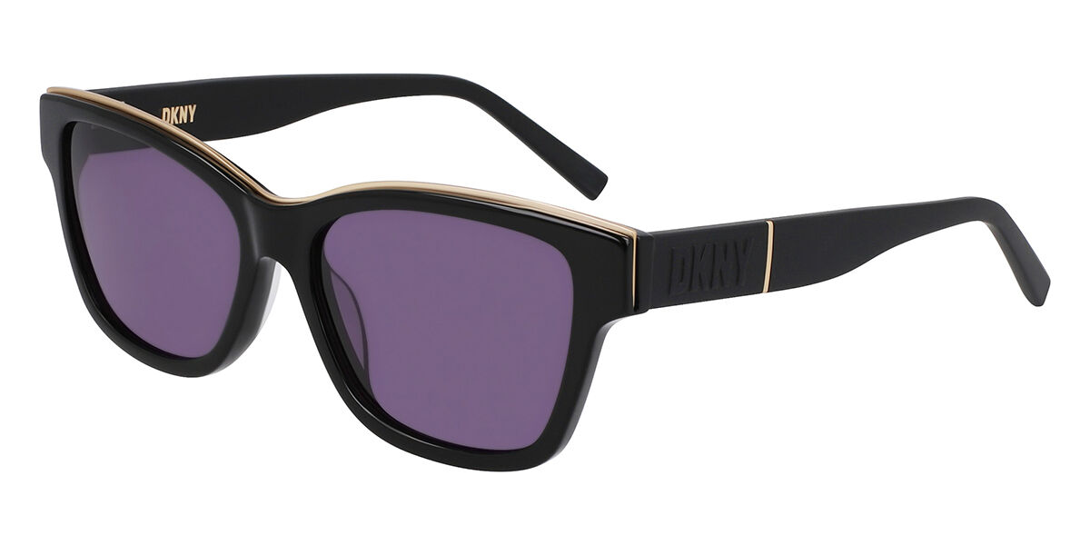 DKNY DK549S 001, Black frame, Purple lenses