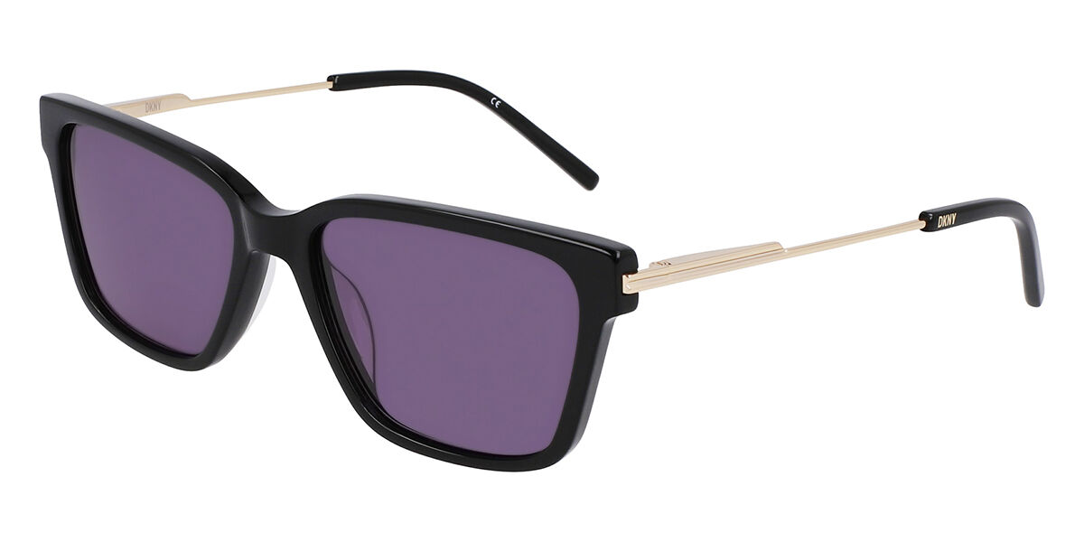 DKNY DK713S 001, Black frame, Purple lenses
