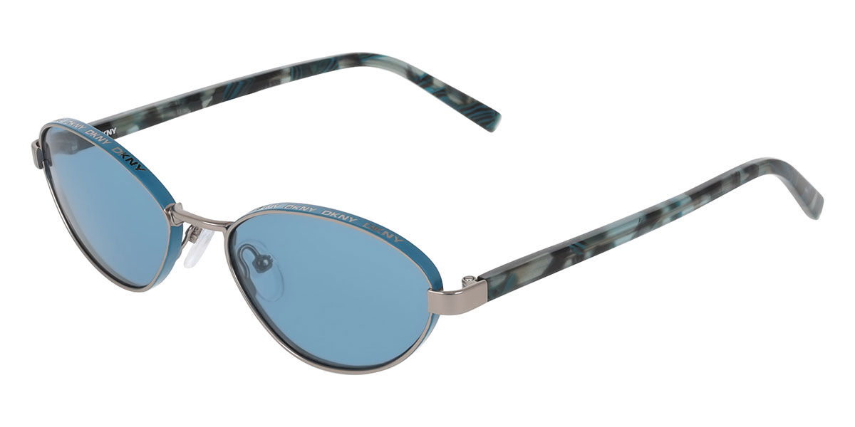 DKNY DK118S 070, Gunmetal frame, Blue lenses