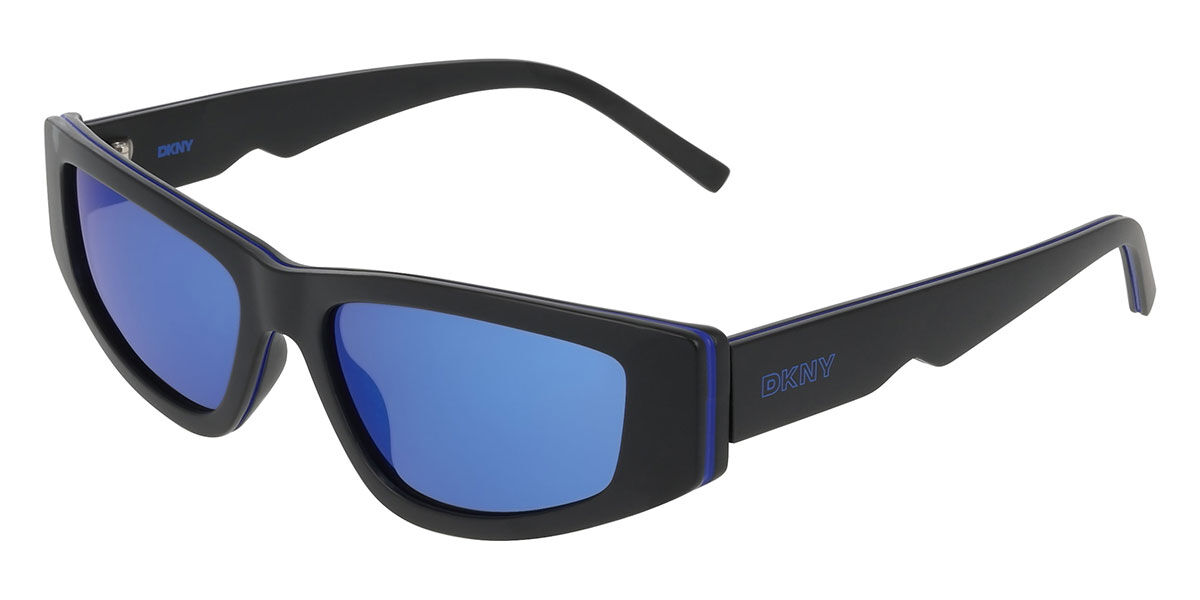 DKNY DK560S 004, Black frame, Blue Mirror lenses