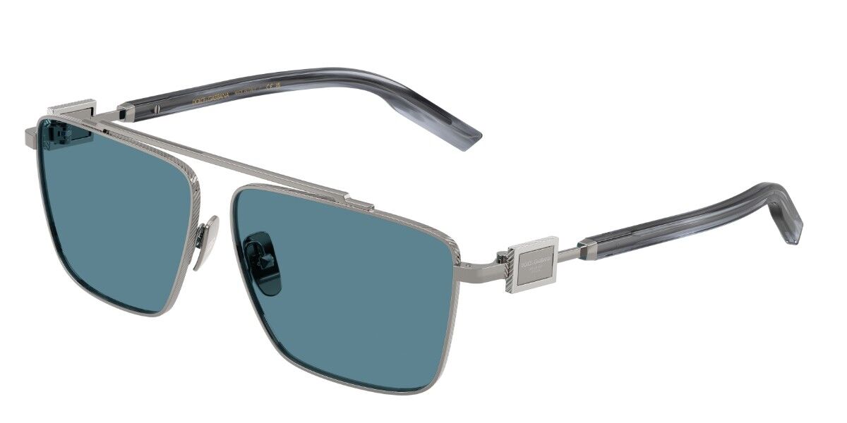Dolce & Gabbana DG2336 04/80, Gunmetal frame, Solid Blue lenses