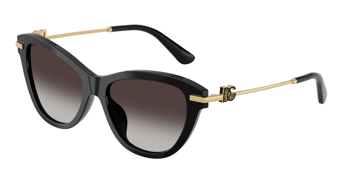 Dolce & Gabbana DG4534 501/8G, Black frame, Gradient Black Light Grey lenses