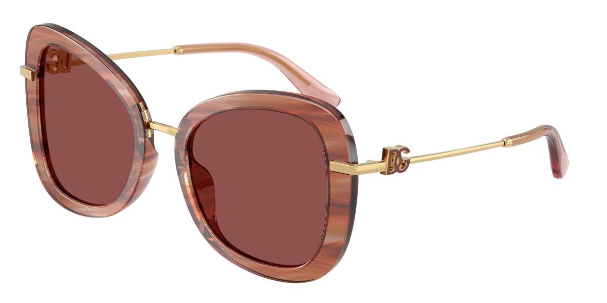 Dolce & Gabbana DG4535 347375, Red frame, Dark Purple lenses