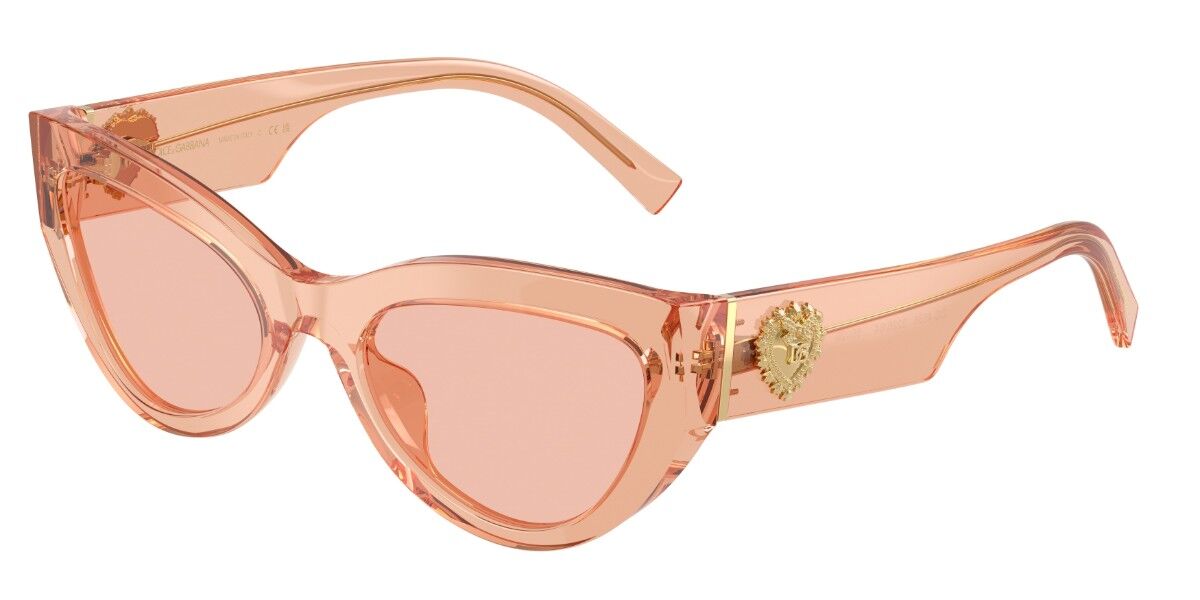Dolce & Gabbana DG4536 322684, Clear frame, Dark Pink lenses