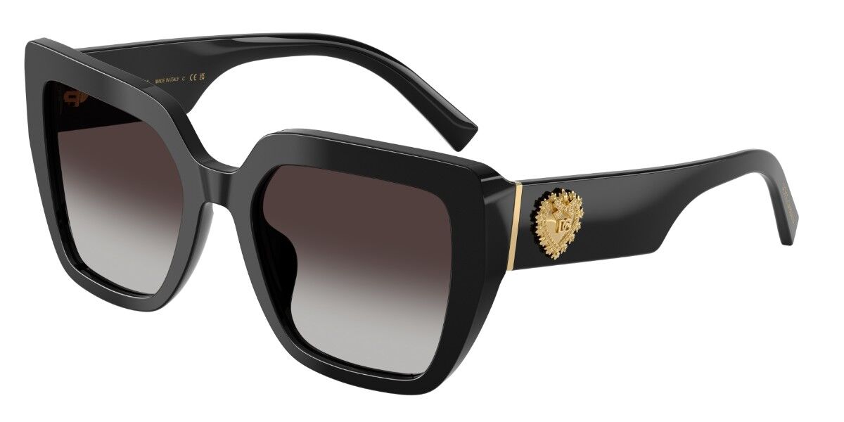 Dolce & Gabbana DG4538 501/8G, Black frame, Gradient Grey lenses