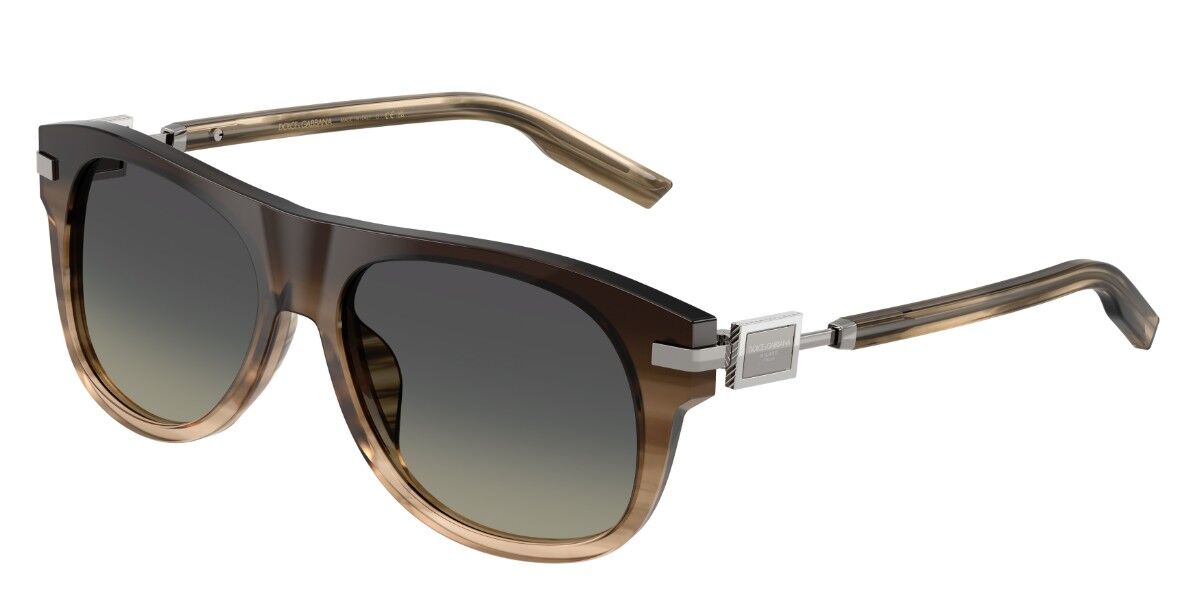 Dolce & Gabbana DG4546 348411, Brown frame, Gradient Grey lenses