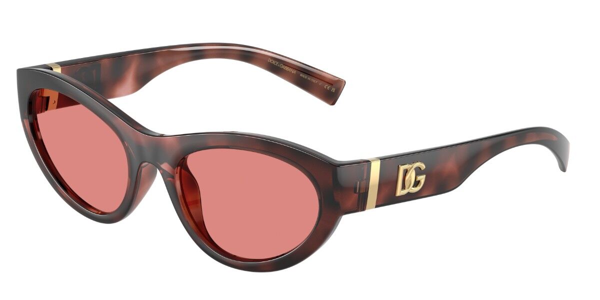 Dolce & Gabbana DG6207 347684, Tortoiseshell frame, Pink lenses