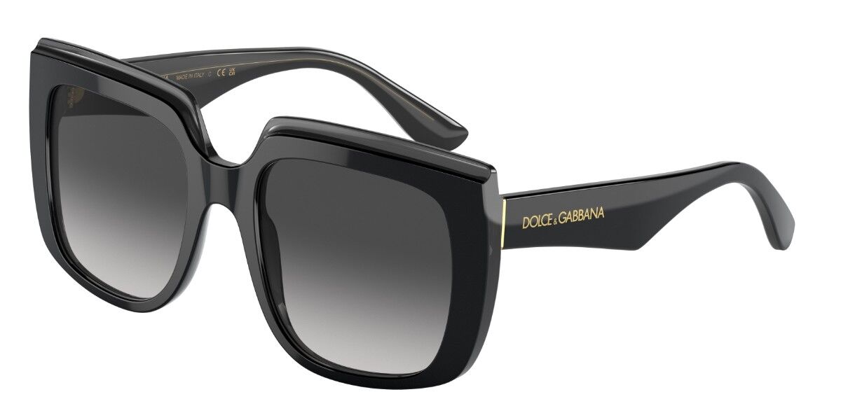 Dolce & Gabbana DG4414 501/8G, Black frame, Gradient Dark Grey lenses