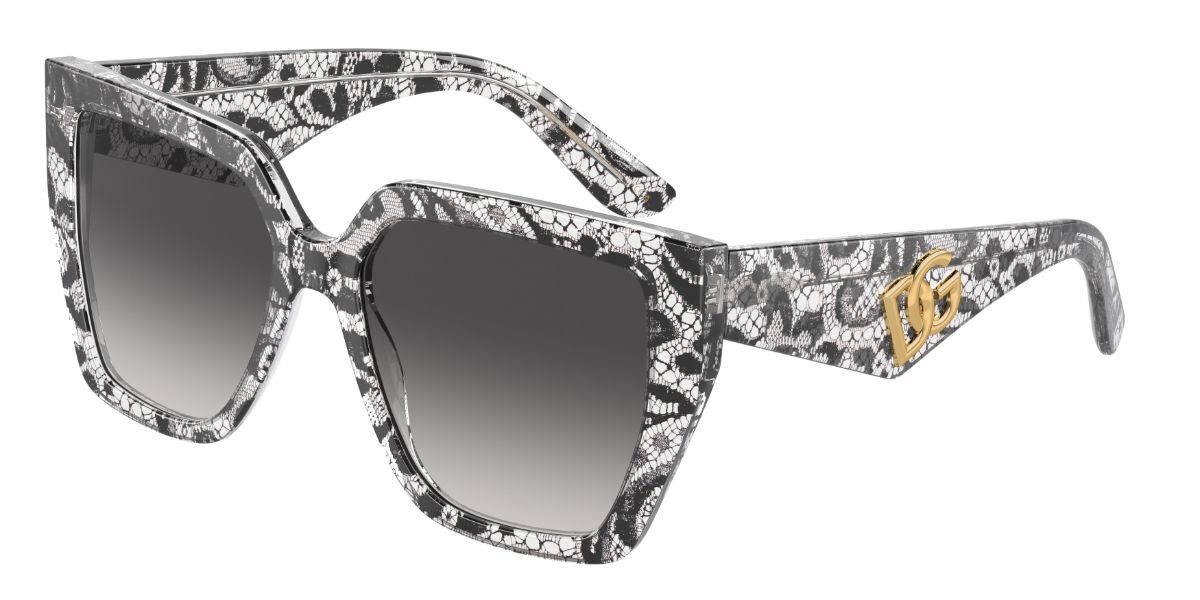 Dolce & Gabbana DG4438 32878G, Black frame, Gradient Dark Grey lenses