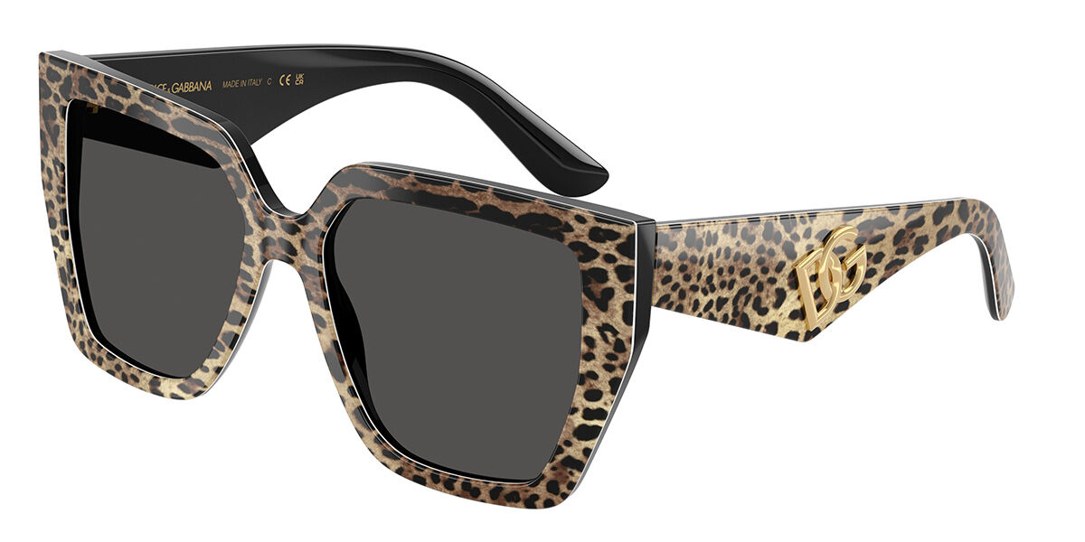 Dolce & Gabbana DG4438 316387, Brown frame, Dark Grey lenses