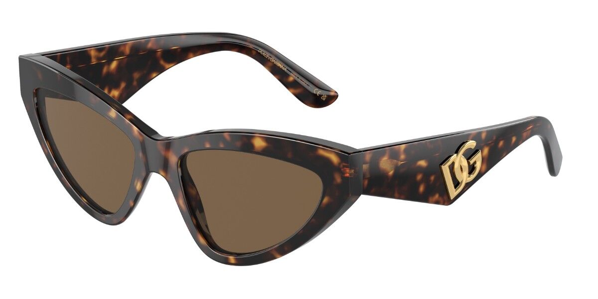 Dolce & Gabbana DG4439 502/73, Tortoiseshell frame, Dark Brown lenses