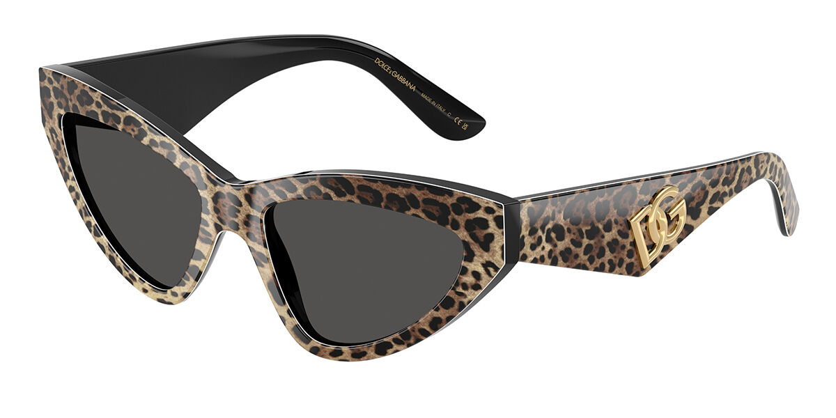 Dolce & Gabbana DG4439 316387, Brown frame, Dark Grey lenses