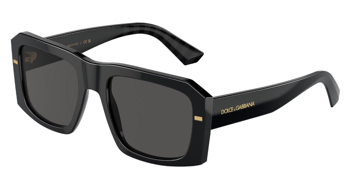 Dolce & Gabbana DG4430F Asian Fit 501/87, Black frame, Dark Grey lenses