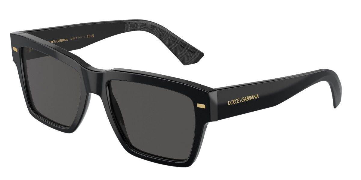 Dolce & Gabbana DG4431F Asian Fit 501/87, Black frame, Solid Dark Grey lenses