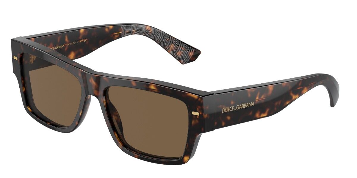 Dolce & Gabbana DG4451F Asian Fit 502/73, Tortoiseshell frame, Dark Brown lenses