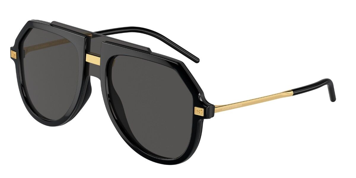 Dolce & Gabbana DG6195 501/87, Black frame, Dark Grey lenses