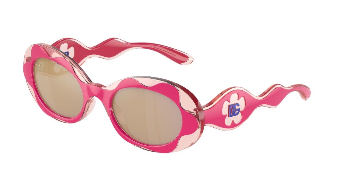 Dolce & Gabbana DX6005 Kids 30981T, Pink frame, Pink Gold Mirror lenses