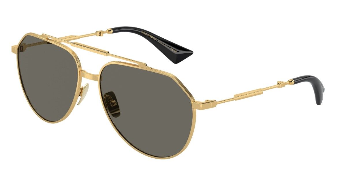 Dolce & Gabbana DG2302 02/R5, Gold frame, Grey lenses