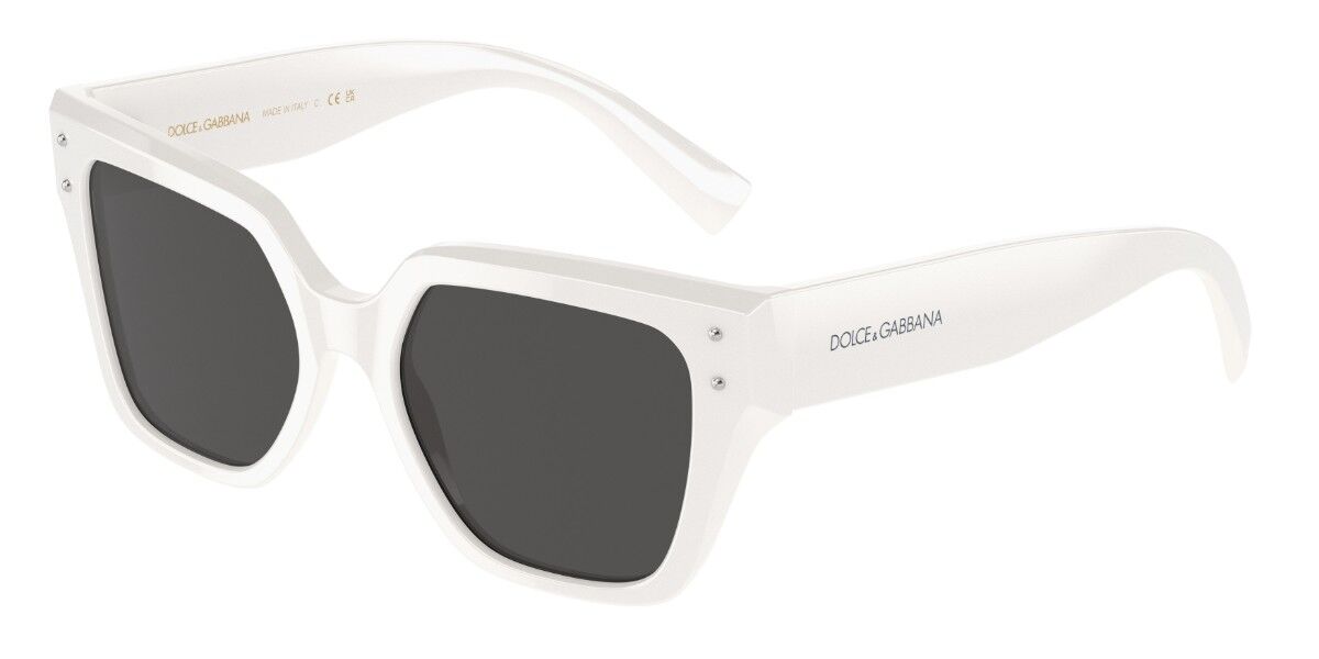 Dolce & Gabbana DG4471F Asian Fit 331287, White frame, Dark Grey lenses