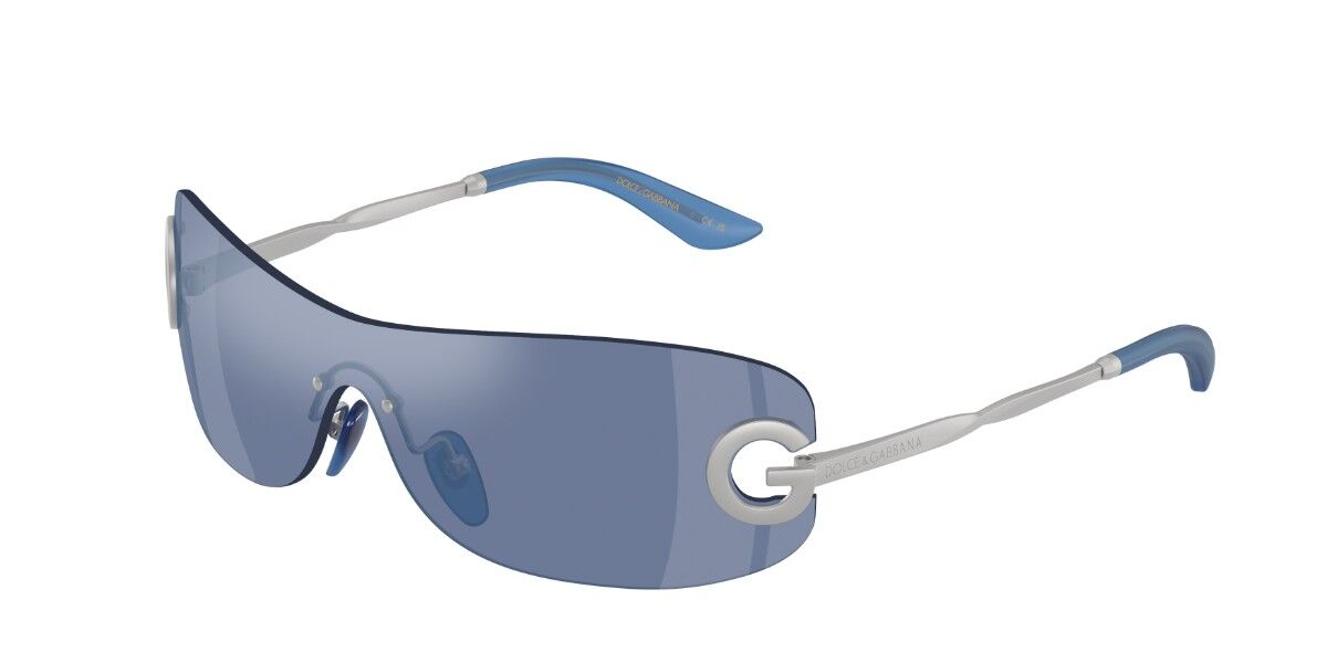 Dolce & Gabbana DX2001 Kids 13641U, Silver frame, Dark Purple Silver Multilayer Mirror lenses