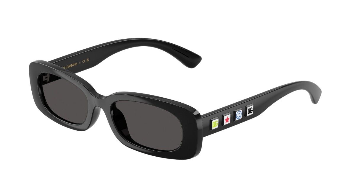 Dolce & Gabbana DX6006U Kids 501/87, Black frame, Dark Grey lenses