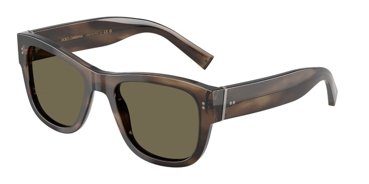 Dolce & Gabbana DG4338 3200/3, Tortoiseshell frame, Dark Brown lenses