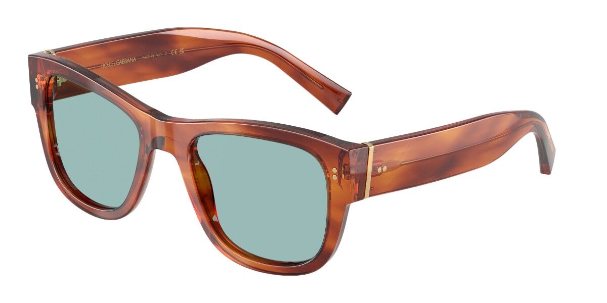 Dolce & Gabbana DG4338 322180, Tortoiseshell frame, Turquoise Blue lenses