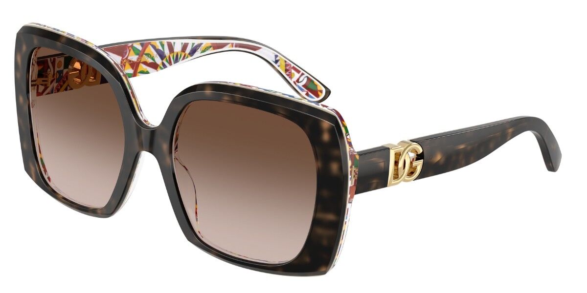 Dolce & Gabbana DG4475 321713, Tortoiseshell frame, Gradient Dark Brown lenses