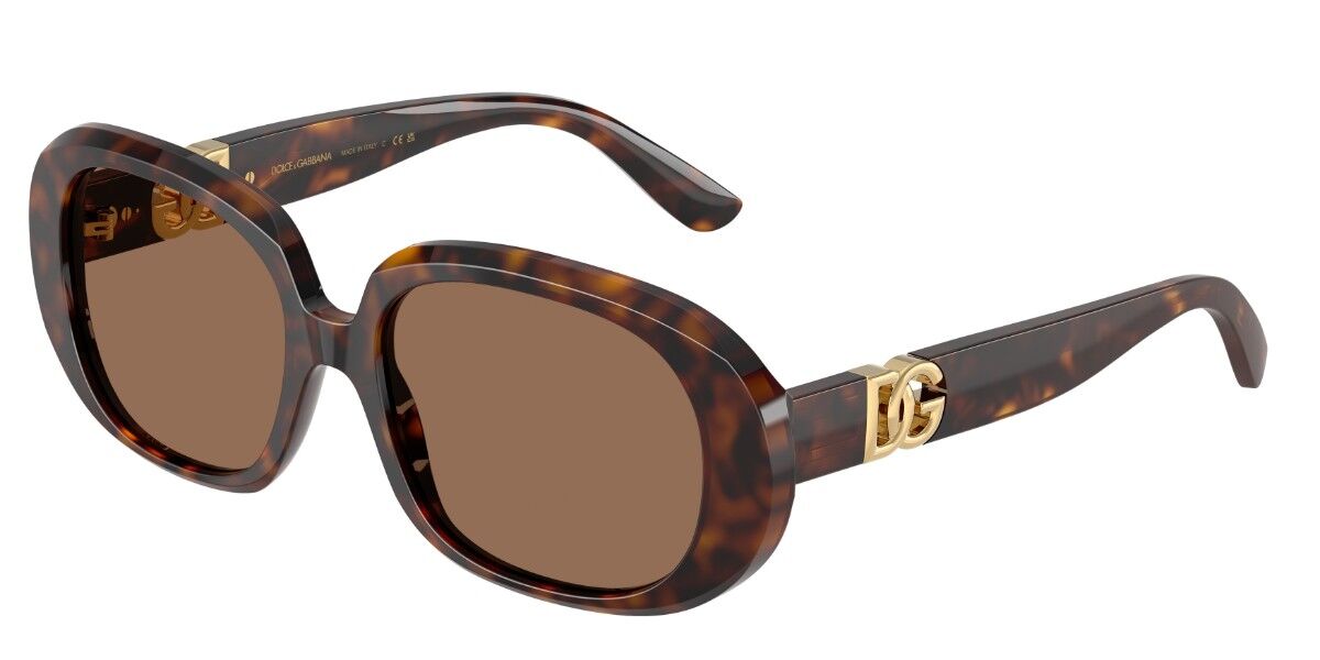 Dolce & Gabbana DG4476 502/73, Tortoiseshell frame, Dark Brown lenses