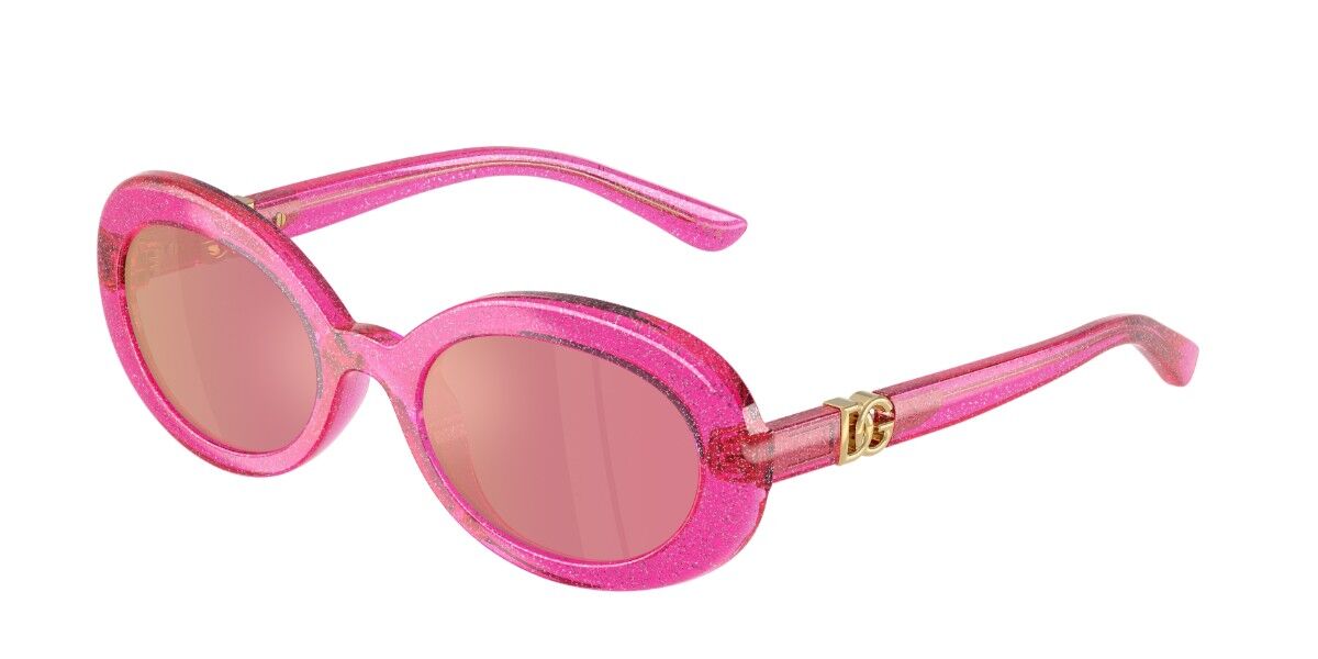 Dolce & Gabbana DX6007U Kids 3351/Z, Gold frame, Rose Pink Full Multilayer Gold Mirror lenses