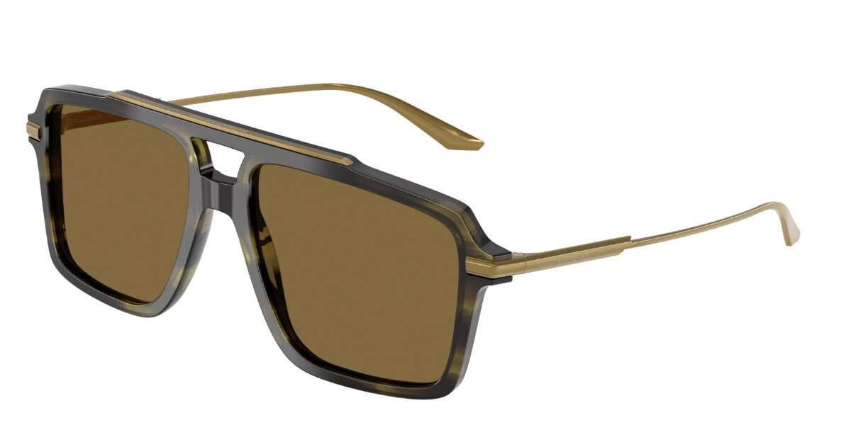 Dolce & Gabbana DG4477 3447S7, Green frame, Dark Brown lenses