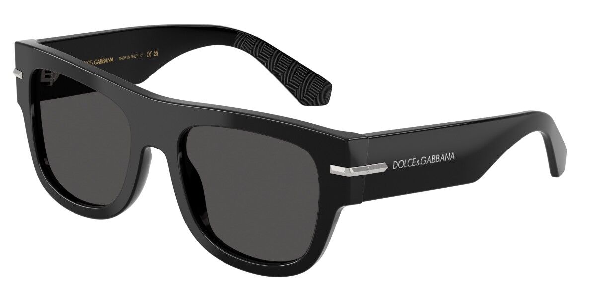 Dolce & Gabbana DG4484F Asian Fit 501/87, Black frame, Solid Dark Grey lenses