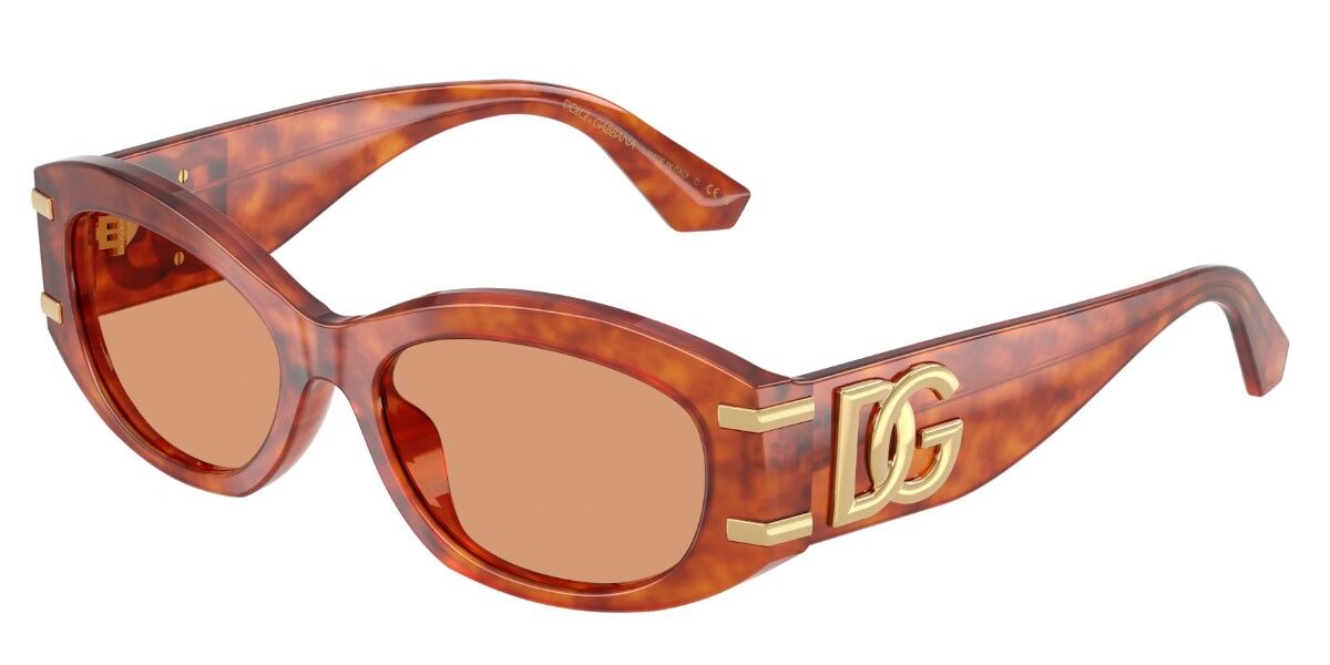 Dolce & Gabbana DG4502 3452/7, Tortoiseshell frame, Orange lenses