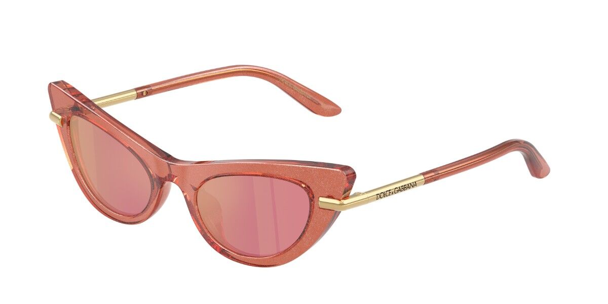 Dolce & Gabbana DX4008 Kids 3104/Z, Gold frame, Rose Pink Full Multilayer Mirror lenses