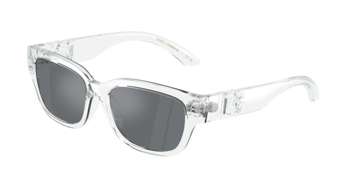 Dolce & Gabbana DX6009 Kids 31336G, Clear frame, Dark Grey Mirror lenses