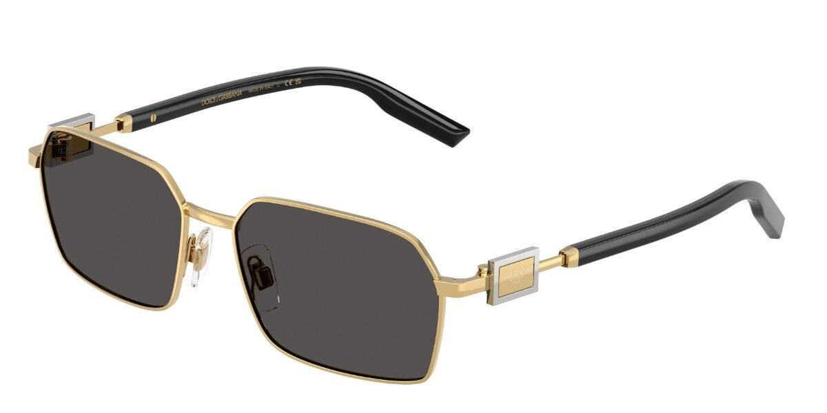 Dolce & Gabbana DG2316 02/87, Gold frame, Dark Grey lenses