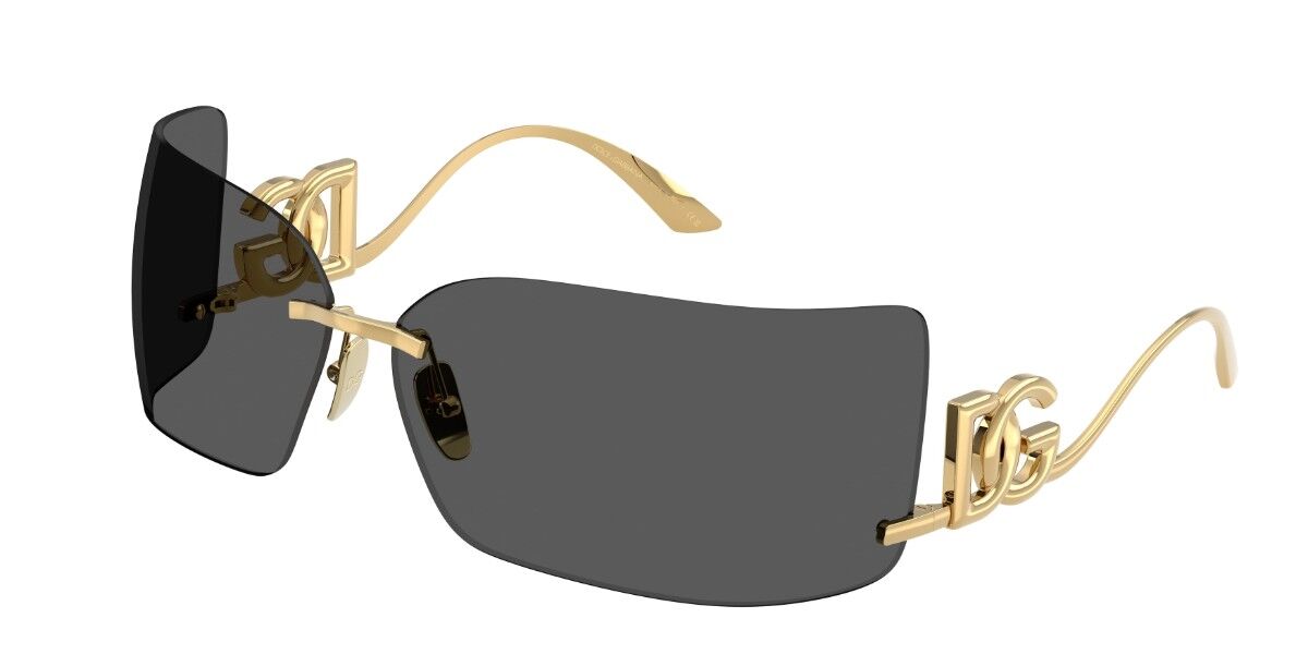 Dolce & Gabbana DG2319 02/87, Gold frame, Dark Grey lenses