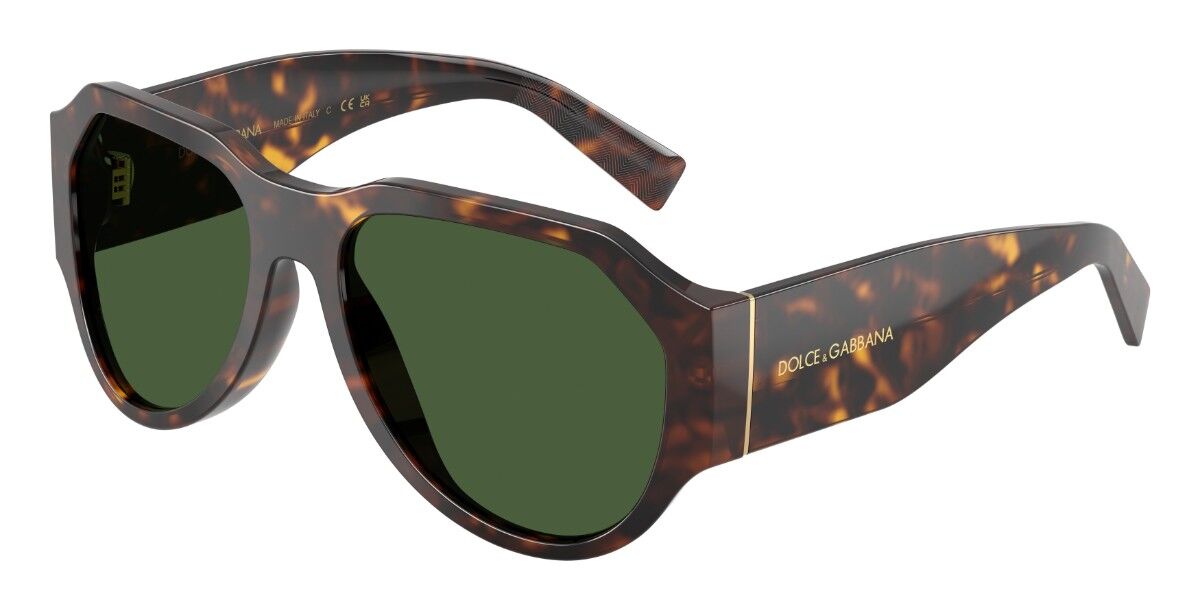 Dolce & Gabbana DG4504 502/71, Tortoiseshell frame, Dark Green lenses