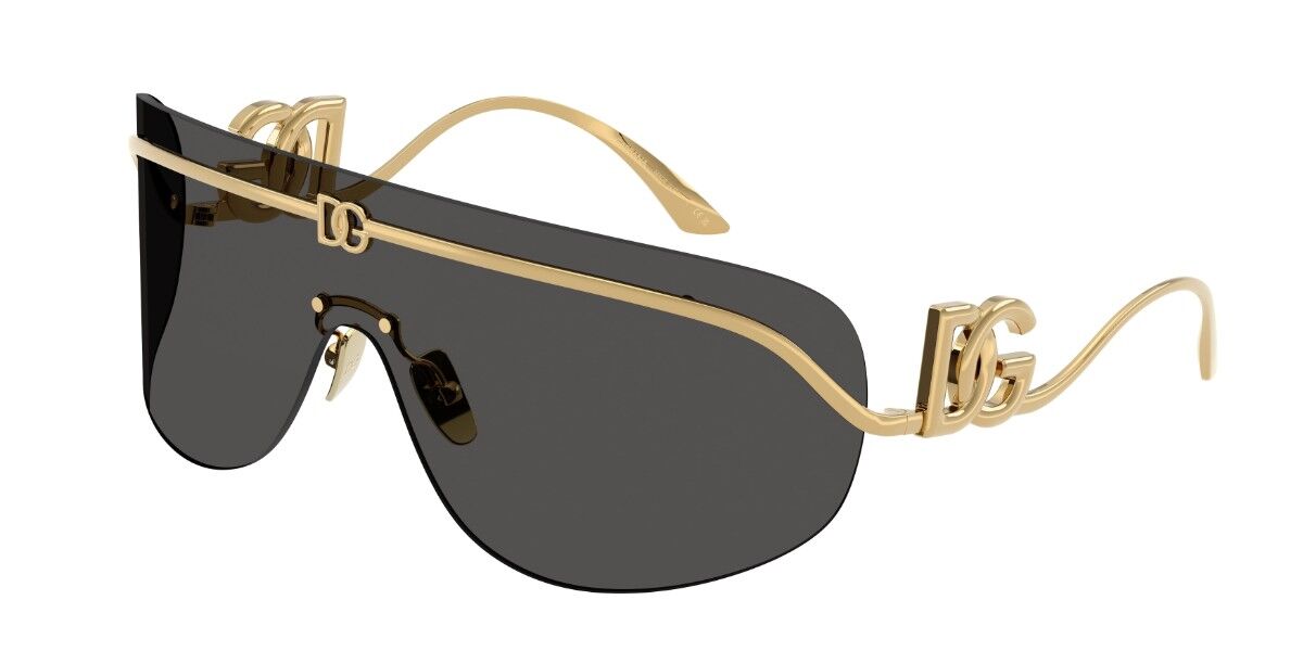 Dolce & Gabbana DG2320 02/87, Gold frame, Dark Grey lenses