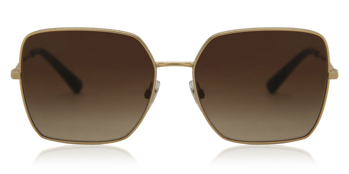 Dolce & Gabbana DG2242 02/13, Gold frame, Brown Gradient lenses