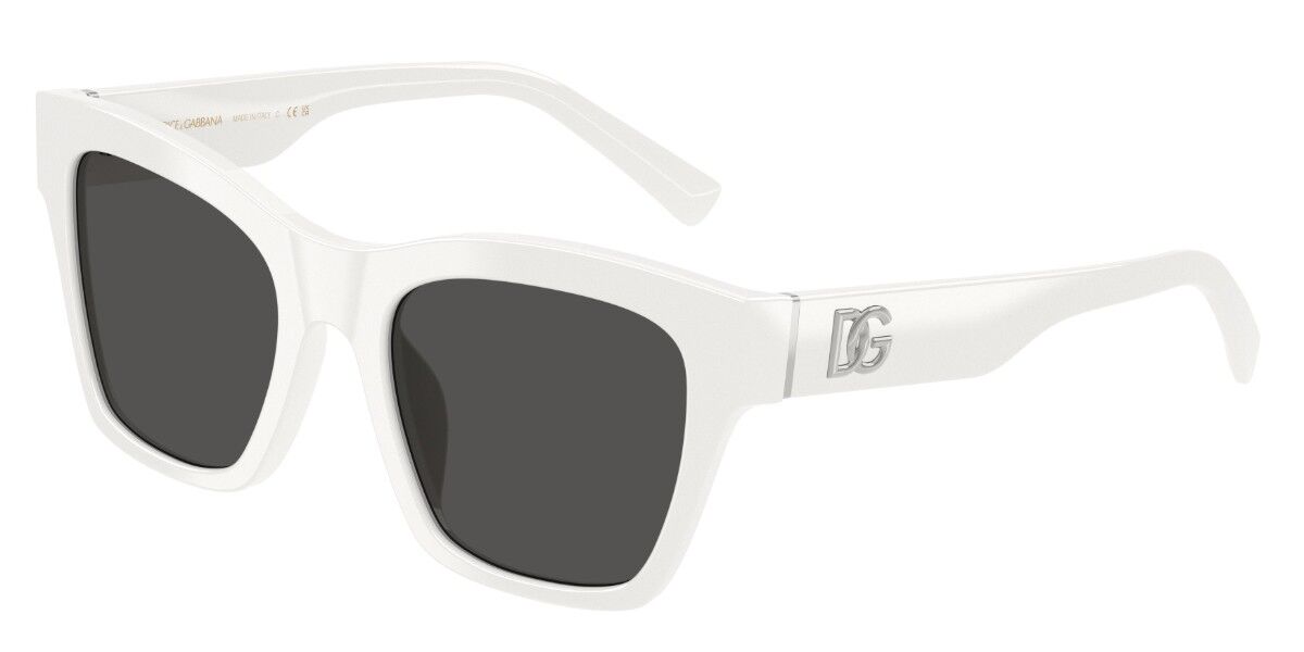 Dolce & Gabbana DG4512 331287, White frame, Dark Grey lenses