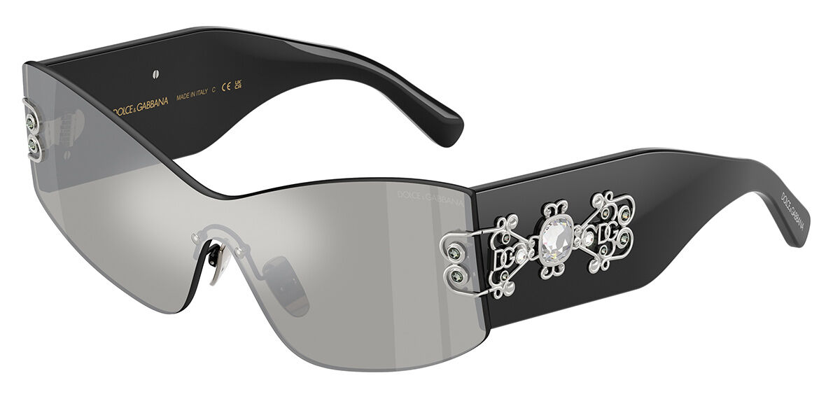 Dolce & Gabbana DG4526B 501/6G, Black frame, Solid Light Grey Silver Mirror lenses