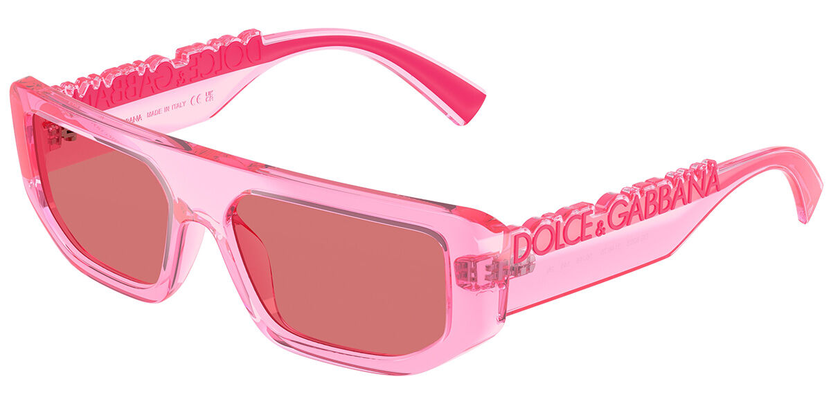 Dolce & Gabbana DG6203 314875, Pink frame, Brick Red lenses