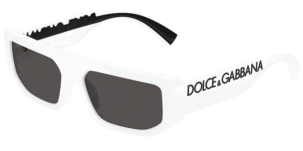 Dolce & Gabbana DG6203 331287, White frame, Dark Grey lenses