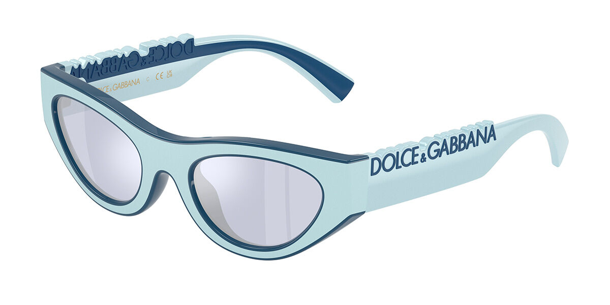 Dolce & Gabbana DX6012 Kids 30151U, Blue frame, Dark Purple Full Multilayer Silver Mirror lenses