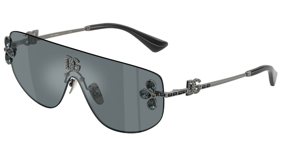 Dolce & Gabbana DG2333B 12866G, Gunmetal frame, Grey Black Mirror lenses